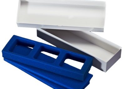 Dental Verpackung / Dentalkarton mit Schaumstoff Inlay in blau