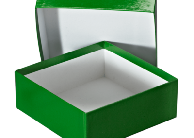 Grüner Karton individuell hergestellt - Aus Vollpappe mit Deckel